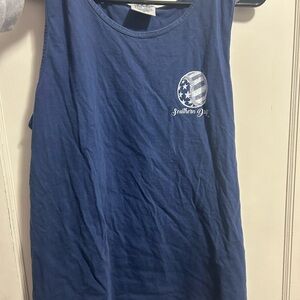 Comfort Colors Southern Drift Tank Top with Baseball Graphic on Back